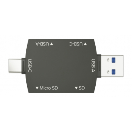 Newell OTG 4w1 3.0 - mini hub, czytnik kart pamięci (USB 3.0, USB-C, microSD, SD, 5Gbps)